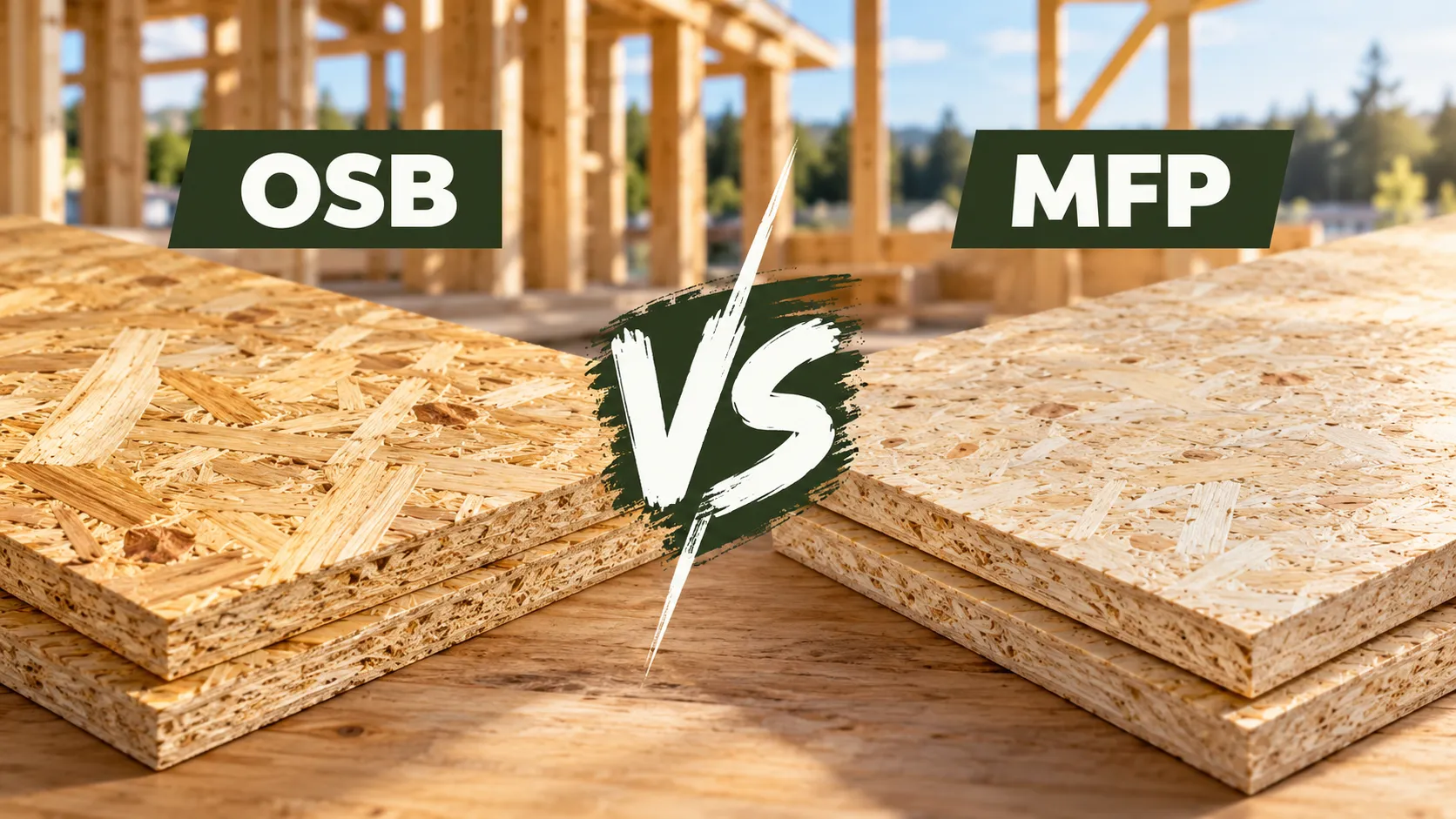 Porównanie powierzchni płyt OSB i MFP do zastosowań budowlanych
