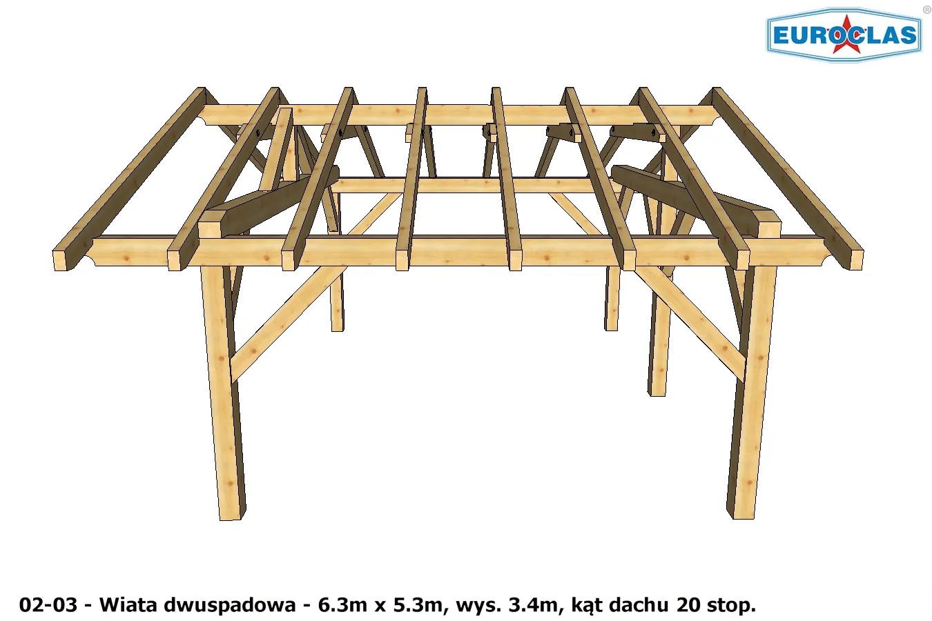 Wiaty i altany dwuspadowe - projekt