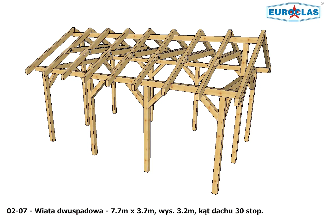 Wiaty i altany dwuspadowe - projekt