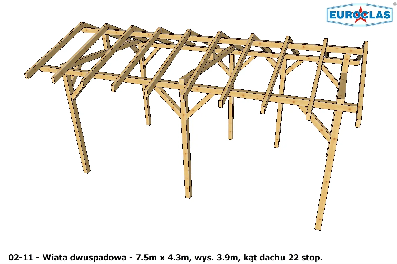 Wiaty i altany dwuspadowe - projekt