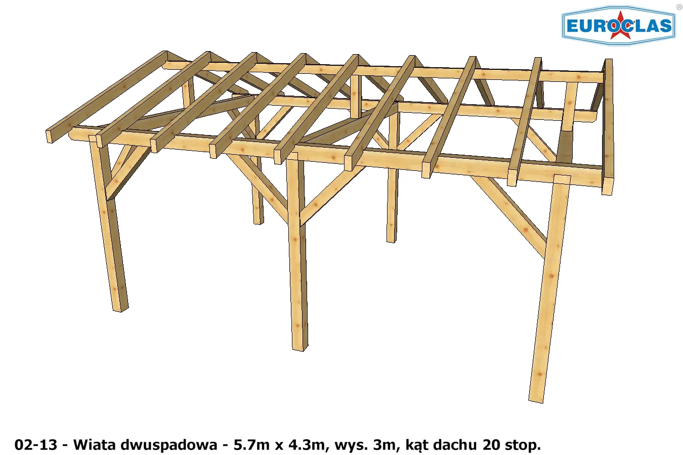 Wiaty i altany dwuspadowe - projekt