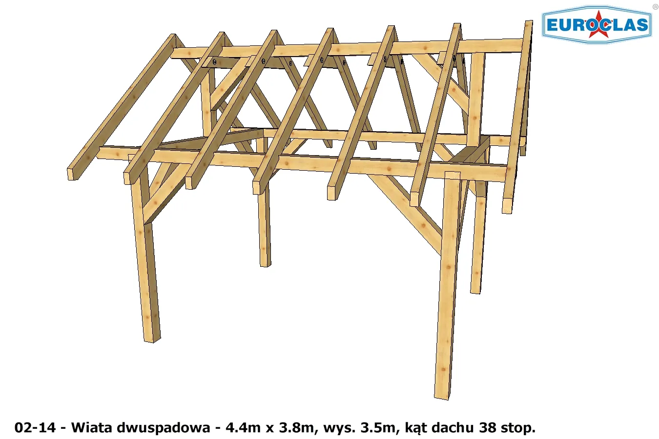 Wiaty i altany dwuspadowe - projekt