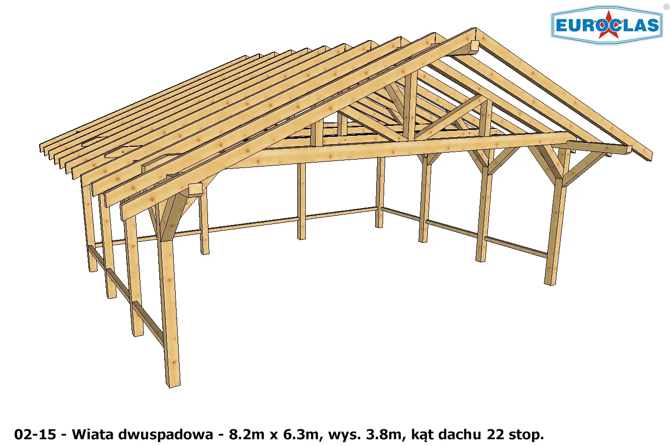 Wiaty i altany dwuspadowe - projekt