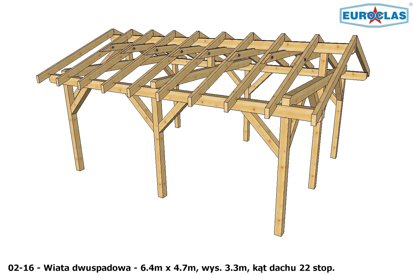 Wiaty i altany dwuspadowe - projekt