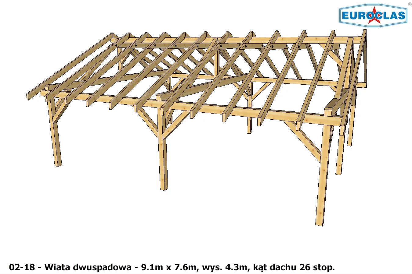 Wiaty i altany dwuspadowe - projekt