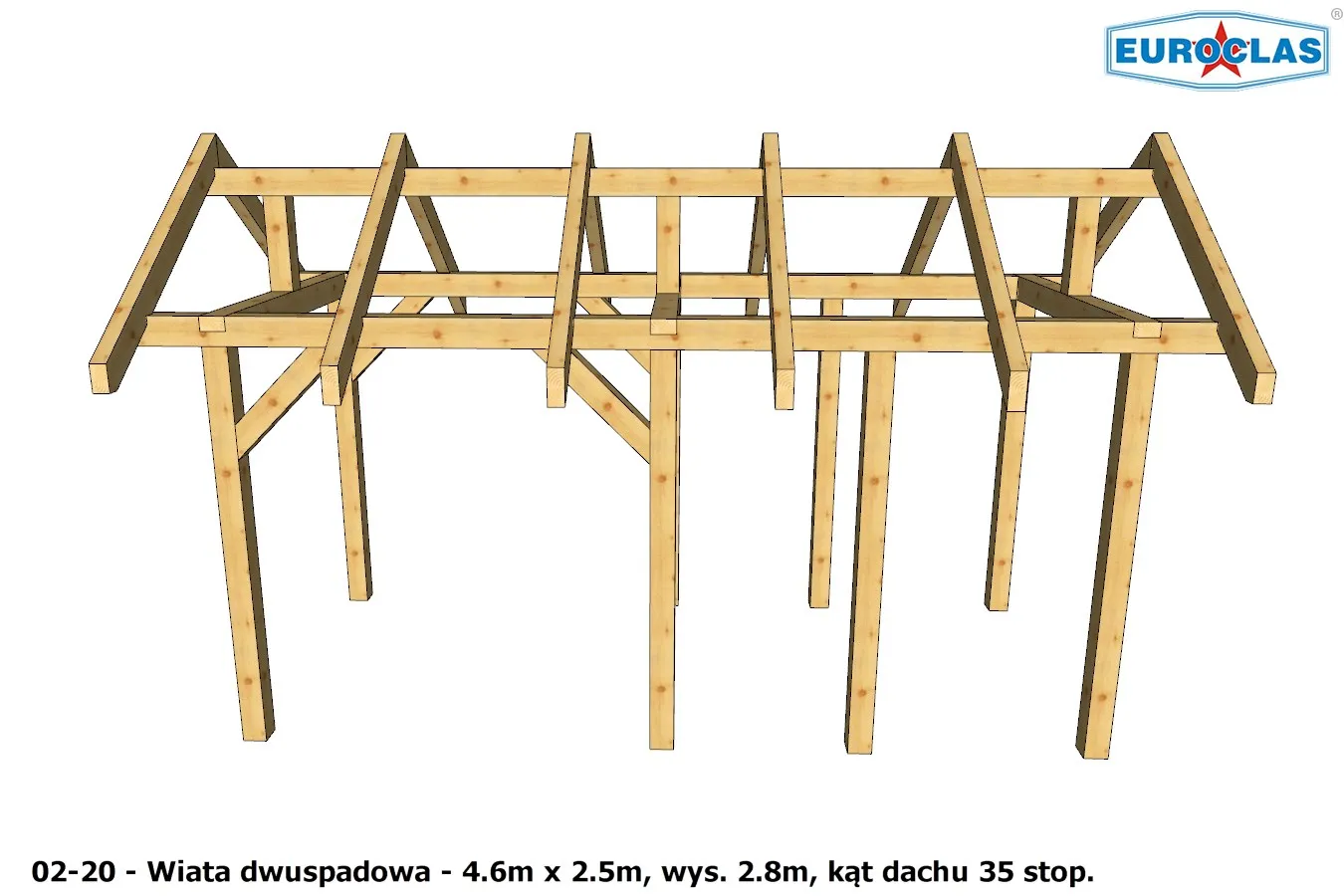 Wiaty i altany dwuspadowe - projekt