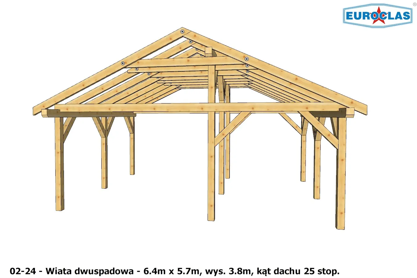 Wiaty i altany dwuspadowe - projekt