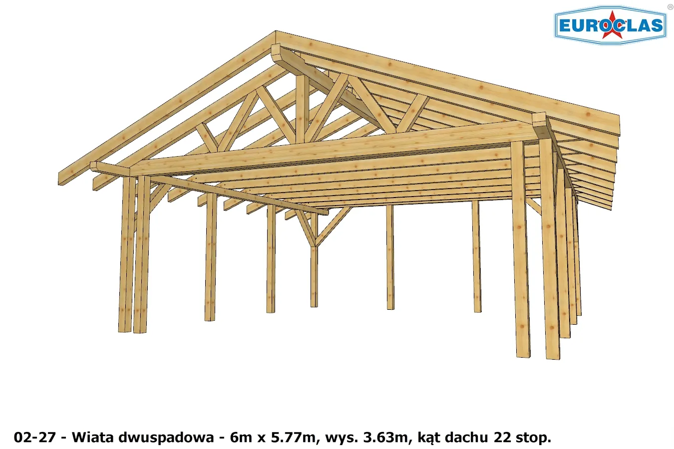 Wiaty i altany dwuspadowe - projekt