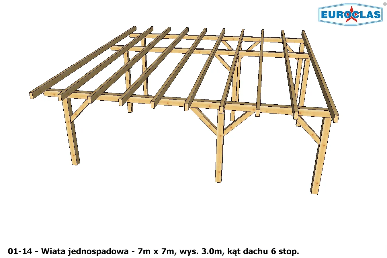 Wiaty i altany jednospadowe - projekt