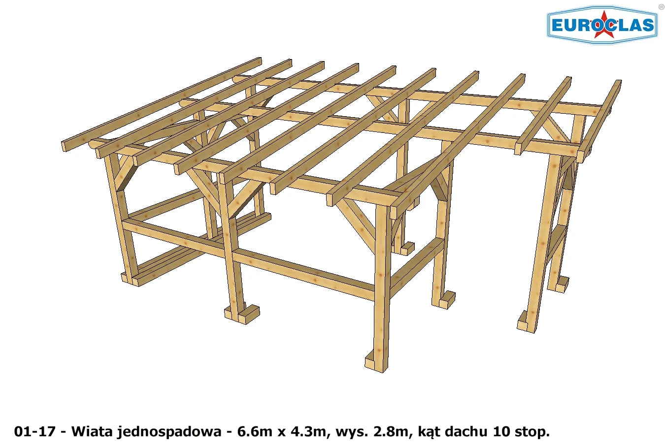Wiaty i altany jednospadowe - projekt