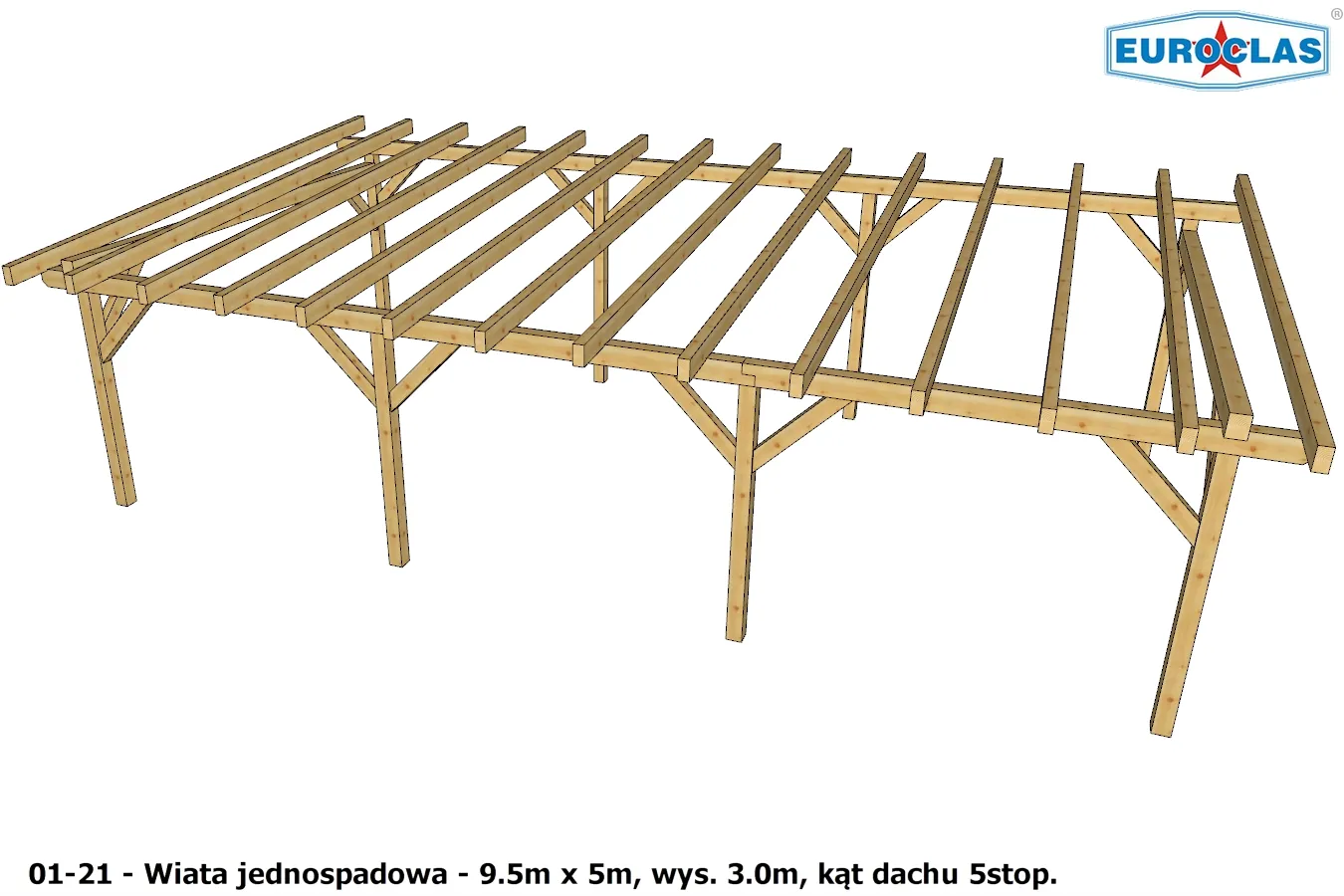 Wiaty i altany jednospadowe - projekt
