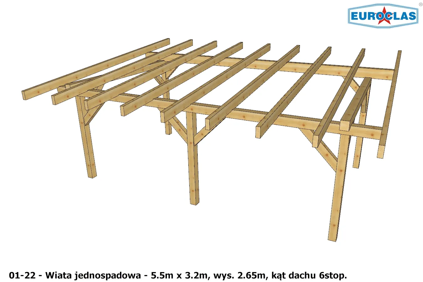 Wiaty i altany jednospadowe - projekt